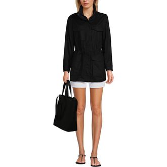 Lands End Faux Leather Tote in Black at Nordstrom