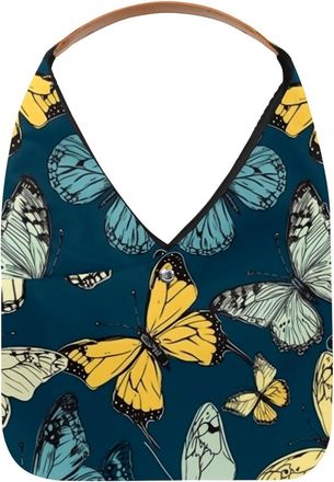 Generic Butterfly Reusable Lightweight Grocery Bags - Foldable Into Compact Pouch, Washable & Sturdy, Multipurpose for Shopping and Travel