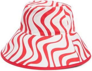 Kate Spade New York cabana wave bucket hat in Cream/Red 161 at Nordstrom Rack