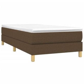 vidaXL Cama Box Spring Con Colch&oacute;n Tela Marr&oacute;n Oscuro 80x200 Cm Vidaxl