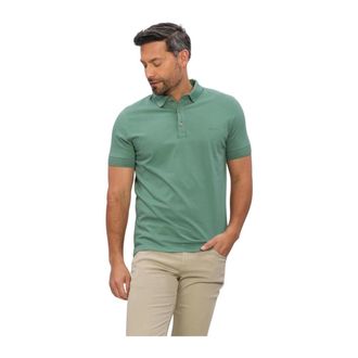 Genti Tops, Heren, Groen, M, Katoen, Polo 3 Button SS 1219