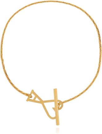 Ami Armband met logo-vormige hanger - unisex - Armbanden - Geel - M - Accessoires
