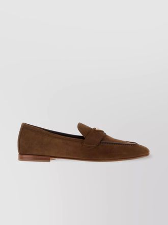 Prada suede finish loafers penny strap