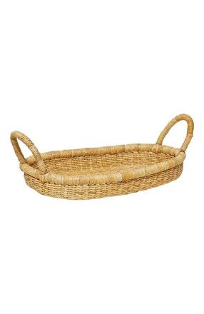 Indego Africa Bolga Double Handle Oval Tray in Natural at Nordstrom