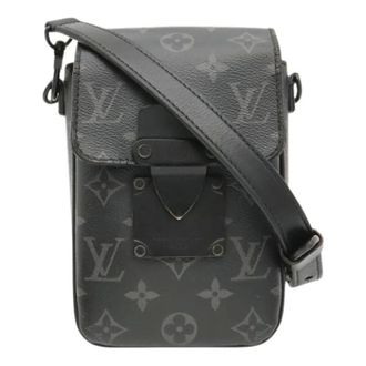 Louis Vuitton Pre-owned S Lock Vertical Wearable Wallet Monogram Eclipse schoudertas - Dames - Pre-owned - Zwart - Maat: ONE Size Leer