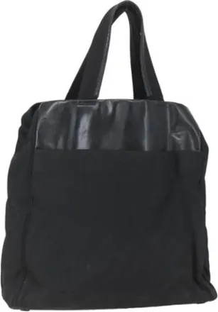 Prada Pre-owned Tote Bags, female, Black, Size: ONE SIZE Pre-owned Vintage Nylon Tote Bag