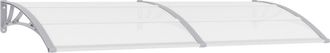 vidaXL Furniture Limited - Marquesina Para Puerta Pc Gris Y Transparente