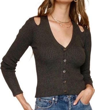 Heartloom Amity Cardi Ribbed Sweater In Galaxy