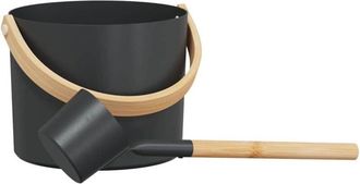 vidaXL Juego De Accesorios De Sauna 2 Pcs Negro Vidaxl