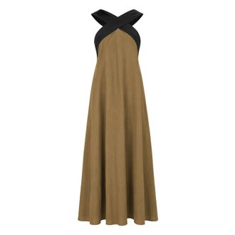 Souvenir Maxi Dresses, female, Brown, Size: M Maxi Dress