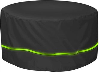 OEM Housse Salon De Jardin - Rond 128x71 Cm - Tissu Oxford 210d Impermeable Anti-uv - Protection Ext&eacute;rieure - 1 Pi&egrave;ce