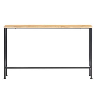 SoBuy Mesa consola de entrada recibidor grande negro y natural