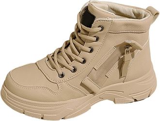 Generic Ladies Long Boots for Women Ankle Boots Single Shoes for Women Casual Shoes Ladies Winter Boot Fur Lined Ankle Snow Boot Khaki