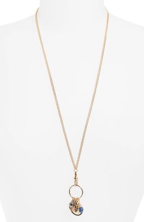 Open Edit Collected Charms Necklace in Blue- Black- Gold at Nordstrom