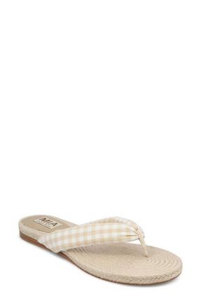 Mia Aleena Espadrille Flip Flop in Natural/White at Nordstrom, Size 8.5