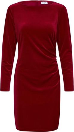 Saint Tropez Maryann SZ LS Dress - Dames - Korte kleedjes - Rood - XL - Kleedjes
