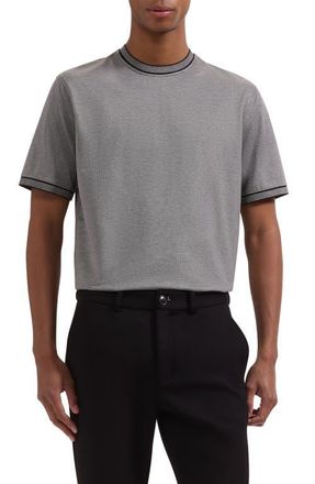 Bugatchi Crewneck Pima Cotton T-Shirt in Black at Nordstrom, Size Xx-Large