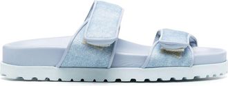 Giaborghini touch-strap denim slides - women - Leather - 37 - Blue