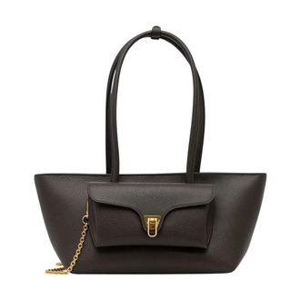 Coccinelle Shopper Tote - Dames - Tassen - Zwart - Maat: ONE Size Leer