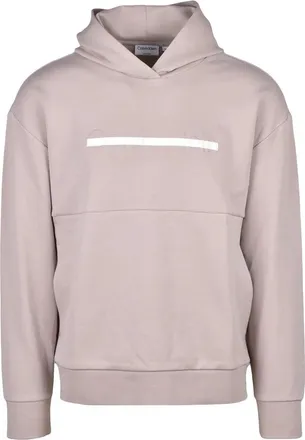 Calvin Klein Beige Cotton-Blend Drawstring Hoodie