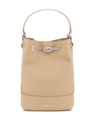 Zanellato Womens Monda Small Bag In Hammered Brown Cantucci Leather