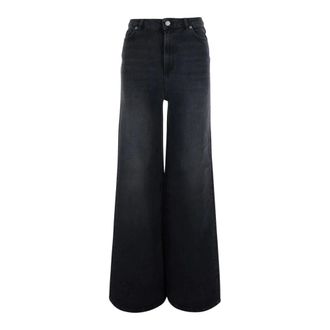 Twinset Jeans, Dames, Zwart, W25, Katoen, Jeans met Hoge Taille en Zakken