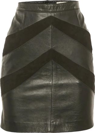 Maje Mini-rok met chevron streep - Zwart