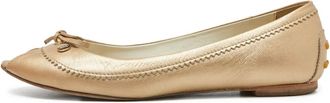 Tod's peep-toe leather ballet flats - Neutrals