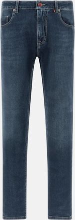 Paul & Shark RED RIVET GIZA COTTON JEANS Size: 54, colour: BLUE