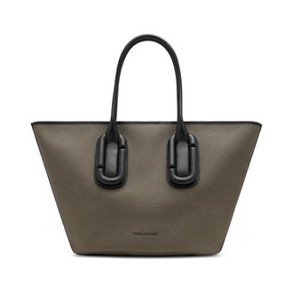 Marc Jacobs Babe Canvas Tote - Dames - Shoppers - Groen - ONE Size - Katoen - Tassen