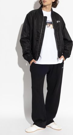 Off-white T-shirt With Logo, Mens, White