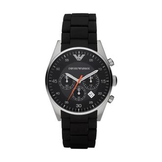 Emporio Armani Accessoires, Heren, Zwart, ONE Size, Sportivo Horloge