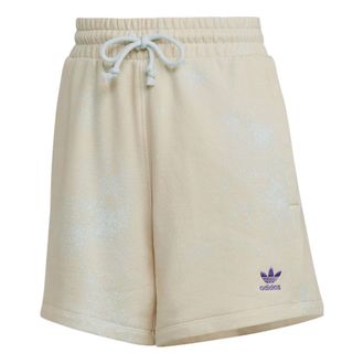adidas (WMNS) adidas Allover Print Loose Shorts Asia Sizing Beige Purple HL6610
