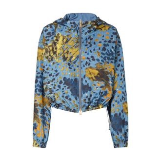 Fendi Light Jackets, female, Blue, Size: M Reversible Windbreaker