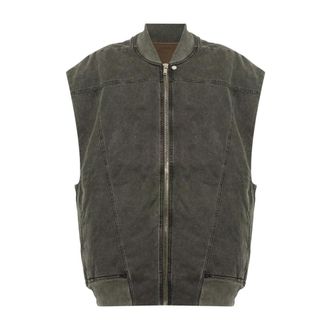 Rick Owens Chaleco Oversize de Denim - Jackets - Hombre - Gris - S