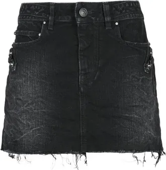 Balenciaga Rokken, Dames, Zwart, S, Denim, Mini Denim Rok