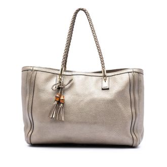 Gucci Pre-owned Gucci Metallic Grained Leather Bella Tote Ladies TYGTRMJGD71U4EVY