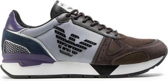 Emporio Armani X4X289 Xm 499 Sneakers - Heren - Sneakers - Grijs - 43 EU - Leer - Schoenen