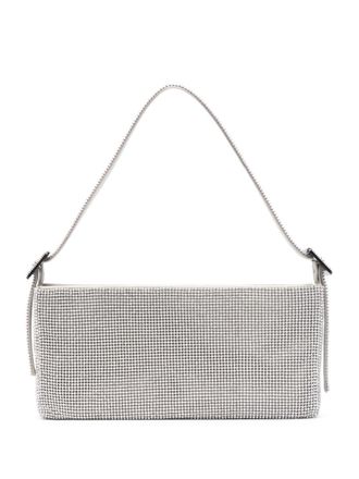 Benedetta Bruzziches Your Best Friend shoulder bag - women - Organic Silk/Aluminium/Mesh/Rhinestone - OS - Silver