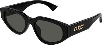 Gucci Grey Oval Ladies Sunglasses GG1845SA 001 55