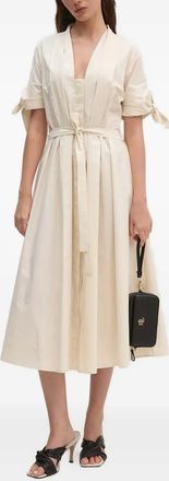 Sandro Ferrone Abito midi con scollo a V - Toni neutri