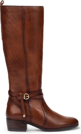 Pikolinos Pikolinos Womens Knee High Tall Caoba Brown Leather Boots - Daroca