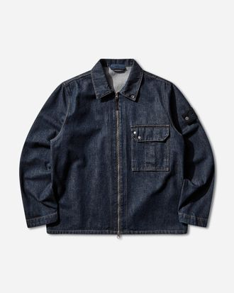 Stone Island Men s Indigo Denim-Rinsed Overshirt Blue Rinse