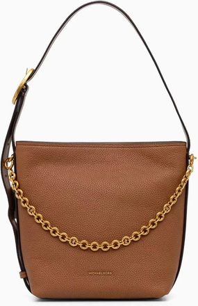 Michael Kors Nolita Small Pebbled Leather Bucket Tote Bag - Dames - Schoudertassen - Bruin - ONE Size - Leer - Tassen