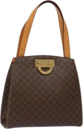 Celine Pre-owned Handbags, female, Brown, Size: ONE SIZE Pre-owned Canvas Vintage Handbag