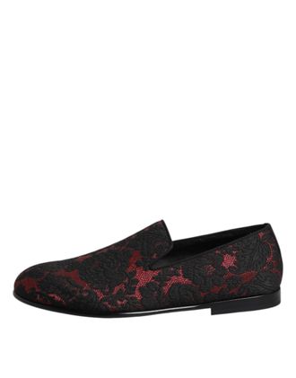 Dolce & Gabbana Jacquard Leather Loafer - Black