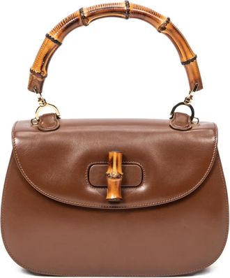 Gucci Borsa con manico in bamb&ugrave; anni 70 - Marrone