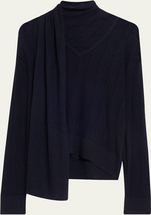 Maria McManus Drop Needle Knit Scarf Sweater