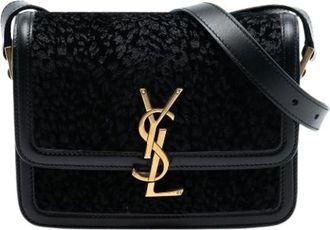 Saint Laurent Pre-owned Cross Body Bags, female, Black, Size: ONE SIZE Pre-owned Leather Crossbody Bag