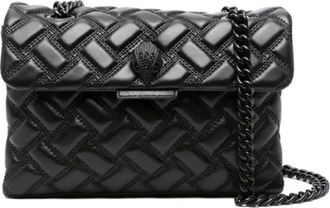 Kurt Geiger Kensington Drench Schoudertas - Dames - Schoudertassen - Zwart - ONE Size - Leer - Tassen